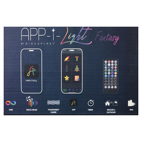 Lichtervorhang, Smart – 1×4 m, 400 RGB-LED, transparentes Kabel, innen/außen 9