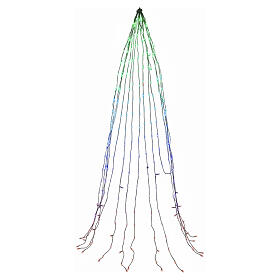 Tenda per albero smart 204 LED RGB cavo trasparente int-est  H180 cm 