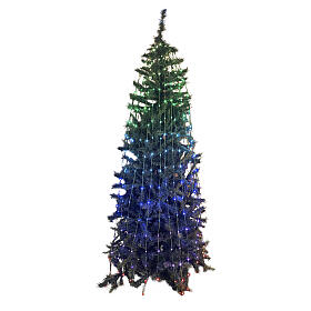 Tenda per albero smart 204 LED RGB cavo trasparente int-est  H180 cm 