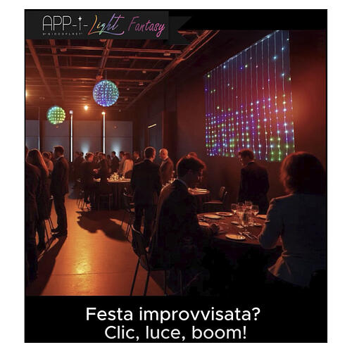 Esfera luminosa 160 LEDs RGB smart 40 cm diâmetro int/ext 10