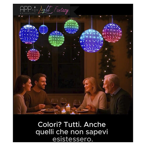 Sfera smart RGB LED int-est 240 LED diam 60 cm int est 1