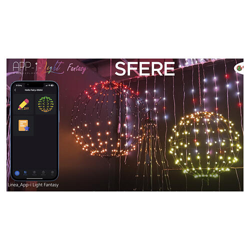 Smart RGB LED Sphere Indoor-Outdoor 240 LED, 60 cm Indoor Outdoor 3