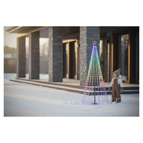 Albero 180cm SMART LED RGB con APP 304 LED esterno interno 1