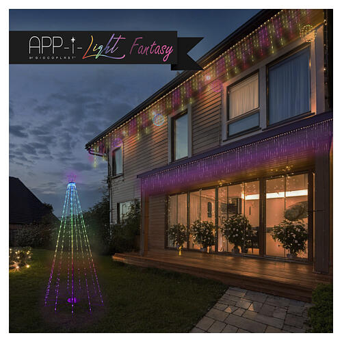 Weihnachtsbaum, Smart mit App – 240 cm, 286 RGB-LED, innen/außen, professionell 8