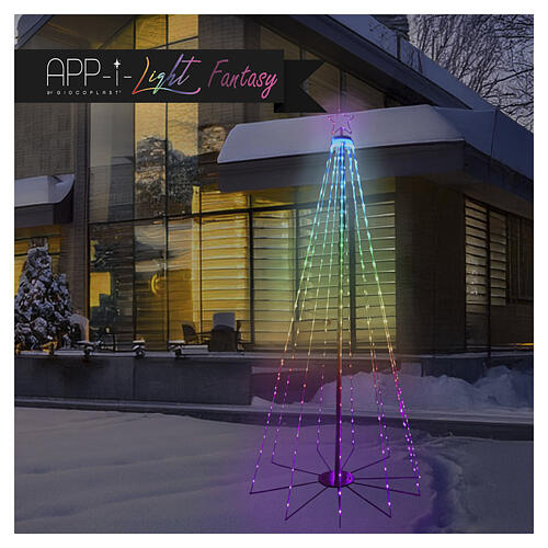 Smart tree with 286 RGB LEDs, indoor/outdoor professional use with APP, 95 in 6