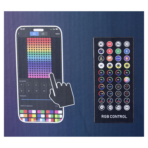 Árbol smart 286 LED RGB uso int-ext profesional 240cm con APP 3