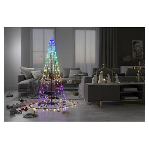 Albero smart 286 LED RGB uso int-est professionale 240cm con APP 5