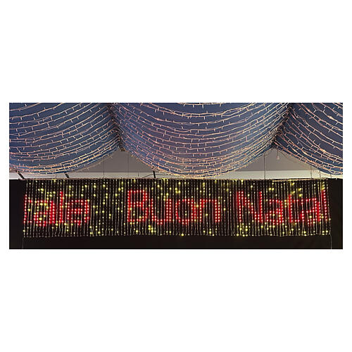 Christmas light curtain with 2000 RGB LEDs, 40x200 in 1