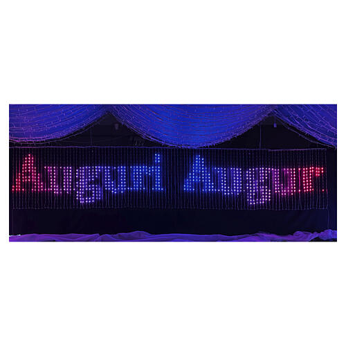 Cortina luminosa de Natal RGB com 2000 LEDs, 1x5 m 2