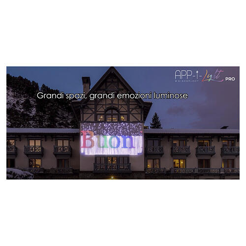 Lichtervorhang, Smart – 3×6 m, 7200 RGB-LED, innen/außen 2