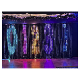 Smart bright light curtain for indoor/outdoor, 7200 RGB LEDs