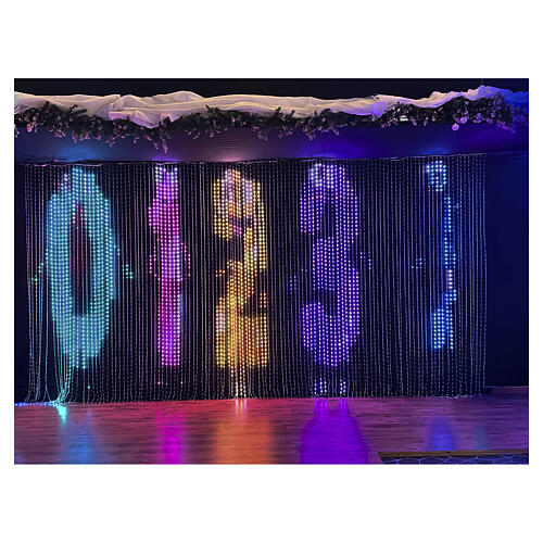 Cortina smart 7200 LED RGB luminosa 3x6 m interior exterior 1