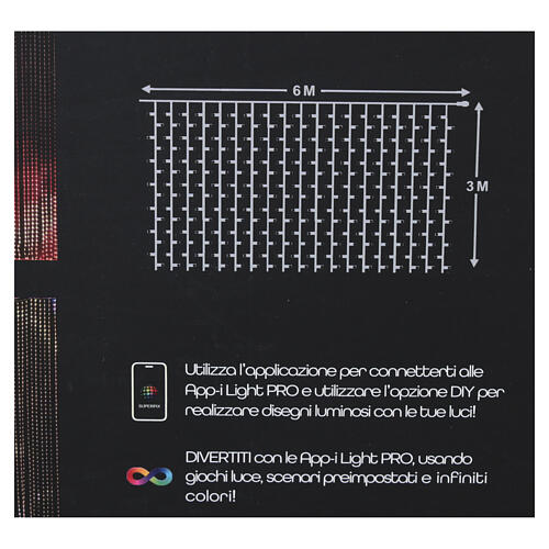 Kurtyna światełek, Smart, 7200 LED, RGB, 3×6 m, do wnętrz i na zewnątrz 13