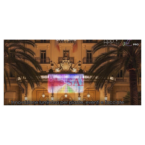 Cortina inteligente com 7200 LEDs RGB luminosos int/ext 8