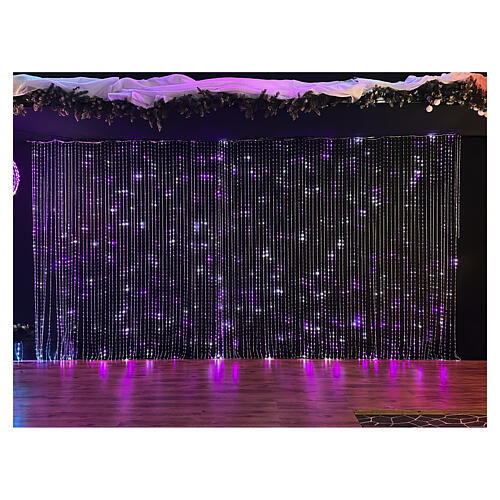 Cortina inteligente com 7200 LEDs RGB luminosos int/ext 9