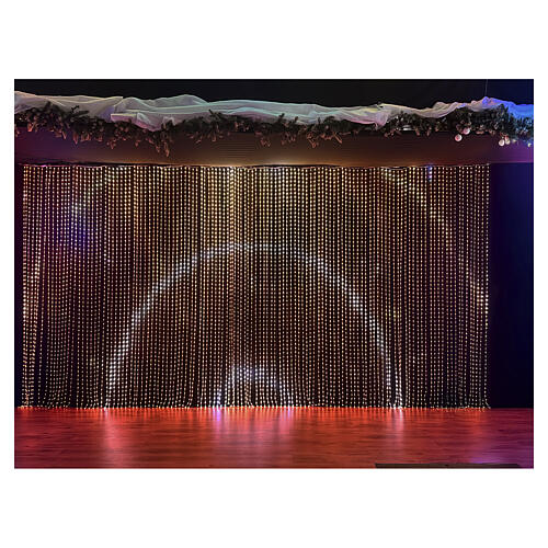 Cortina inteligente com 7200 LEDs RGB luminosos int/ext 11