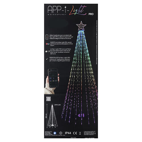 Weihnachtsbaum, Smart,  App-I Light Pro – 360 cm, 2076 RGB-LED, innen/außen 8