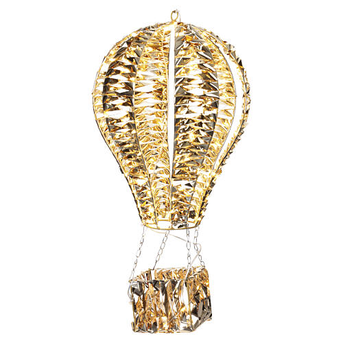 Balão de ar quente prestígio 210 LED ouro 60 cm 3