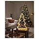Albero 3D prestige oro 600 LED luce calda 80x55x10cm s2