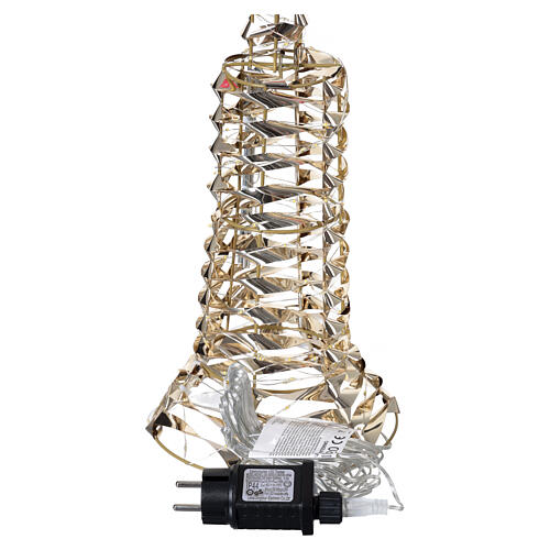 Prestige street lamp with gold ribbon and red bow, 35x8x8 in 6