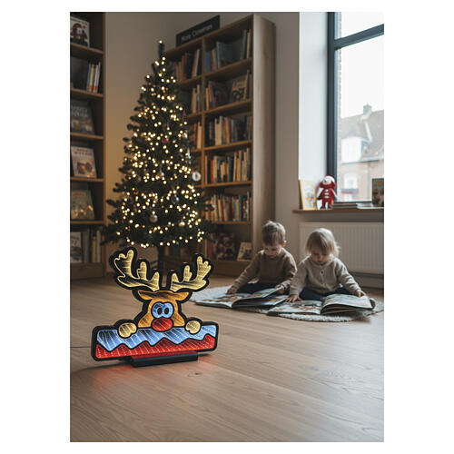 Renna luminosa 399 Led multicolor Infinity Light 50x60 cm 1