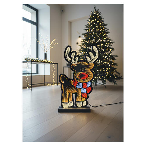 Infinity Light reindeer with 345 LEDs and base, 24x18 in 3