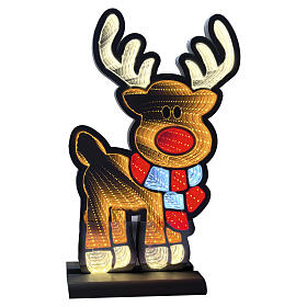 Renna 60 cm Infinity light 345 Led con base d'appoggio 60x45 cm