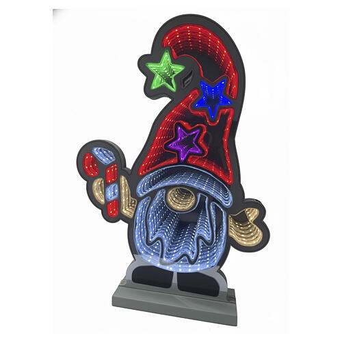 Gnome with candy cane, 411 Infinity Light LEDs for indoor, 24x18 in 4