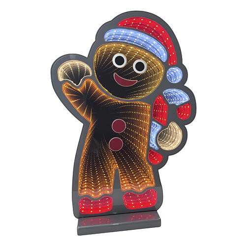 Boneco de pão de mel 60 cm Infinity Light com LED multicolorido, uso interno 60x42 cm 2