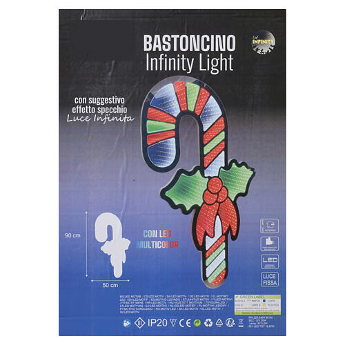 Sucre d'orge 90x50 cm Infinity Light lumière LED multicolore 5