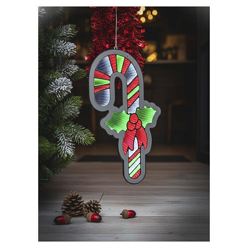 Cukrowa laska - ozdoba świąteczna LED Infinity light multikolor, 90x50 cm 1