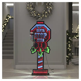 Sinal de Natal luminoso "Santa" 708 LEDs Infinity Light 90x30 cm