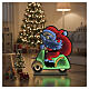 Père Noël en scooter Infinity Light 90x60 cm LEDs multicolores s1