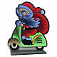 Santa Claus on Scooter Infinity Light 90x60cm Multicolored LED s2