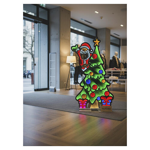 Figura luminosa Babbo Natale Infinity light 120x65cm 1