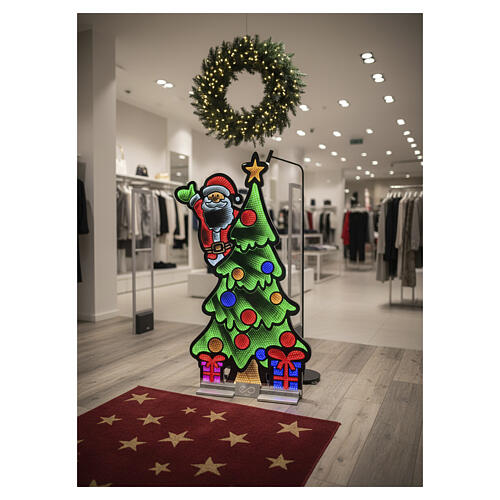 Figura luminosa Babbo Natale Infinity light 120x65cm 3