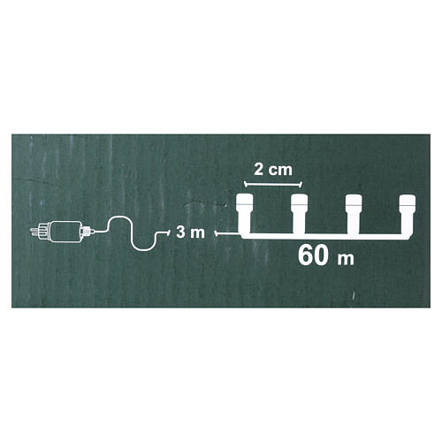 Guirlande lumineuse 3000 microLEDs lumière froide 60 m 5