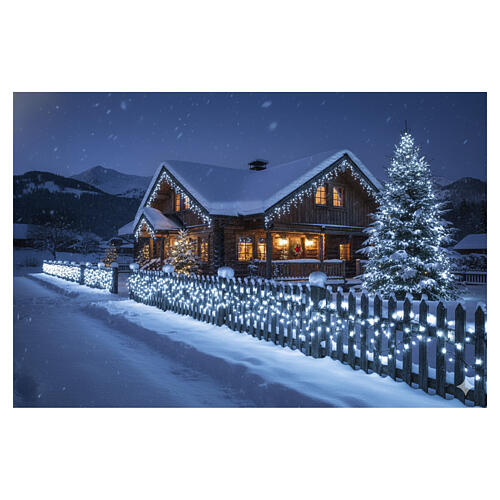 Catena luminosa 3000microled luce fredda 60mt 3