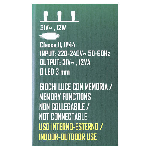 Cluster with 3000 MICROLED, 8 multi-colour light plays, 200 ft 9