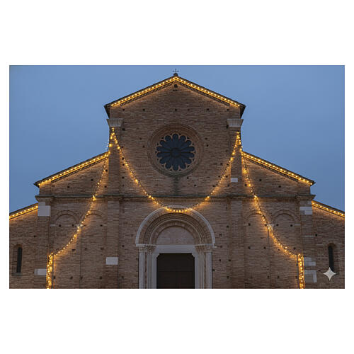 Chain with 3000 MICROLEDs, warm white light, 196.9 ft, indoor/outdoor 2