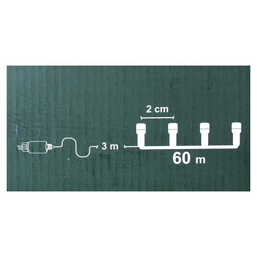 Catena 3000 MICROLED luce calda 60mt int-est 7