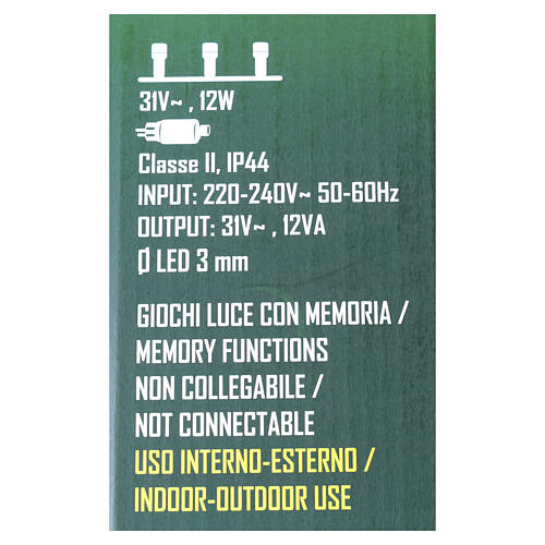 Catena 3000 MICROLED luce calda 60mt int-est 8