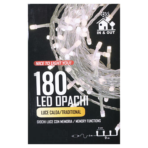 Cluster lights, 180 matte LEDs, colour changing, 30 ft 4