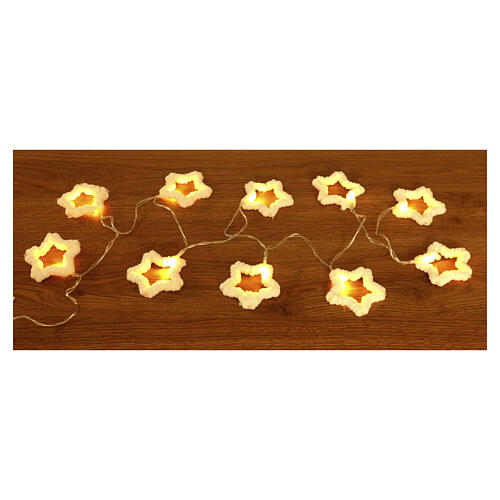 Lichterkette mit weißen Soft-Sternen – 10 LED, warmweiß, 1,4 m 5