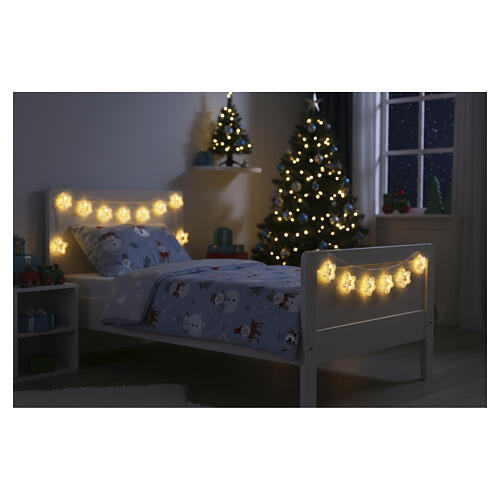 Corrente de luzes LED 10 estrelas brancas macias, 1,4 m luz quente suave 2