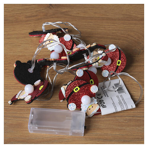 Christmas LED lights with Santa Claus, 10 LEDs, 55 in 7