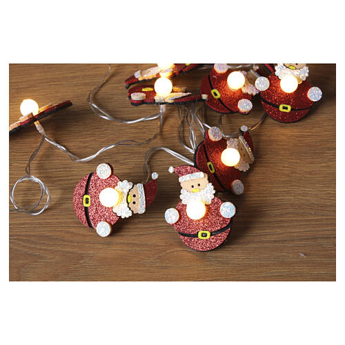 Cadena luminosa Papá Noel 10 LED 1,40 m 3