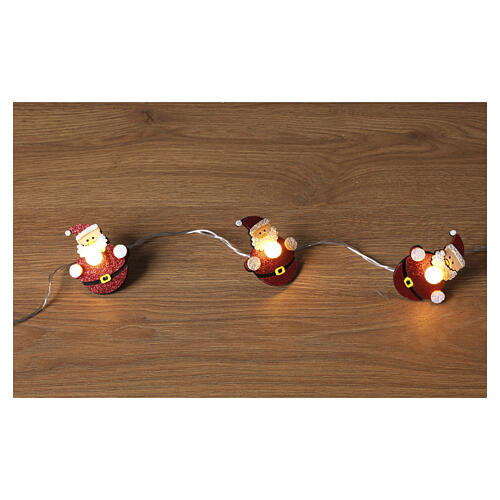 Cadena luminosa Papá Noel 10 LED 1,40 m 5