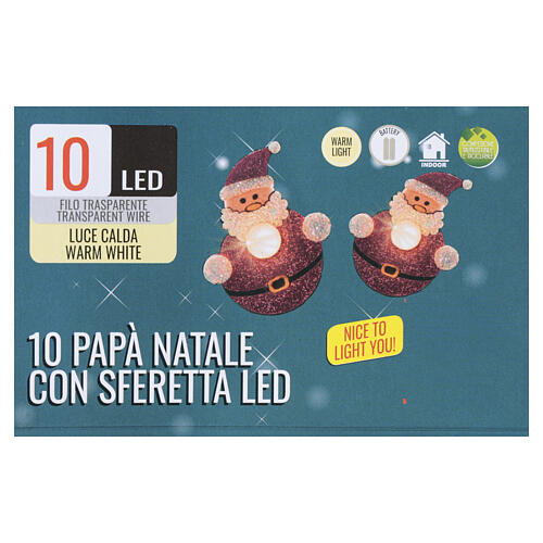 Corrente luminosa Pai Natal 10 LEDs 1,40 m 6