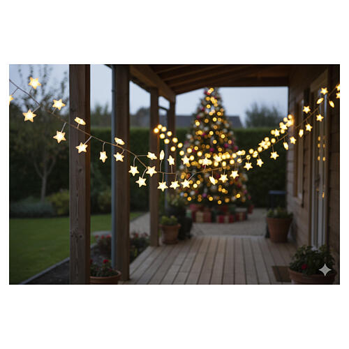 Cluster-Lichterkette mit Sternchen, 180 Nano-LED, warmweiß, 3 m 4